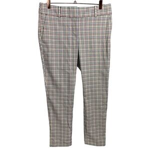 NWT LOFT Plaid Slim Fit Ankle Pants‎ Size 4 Academia Preppy Career Office Work